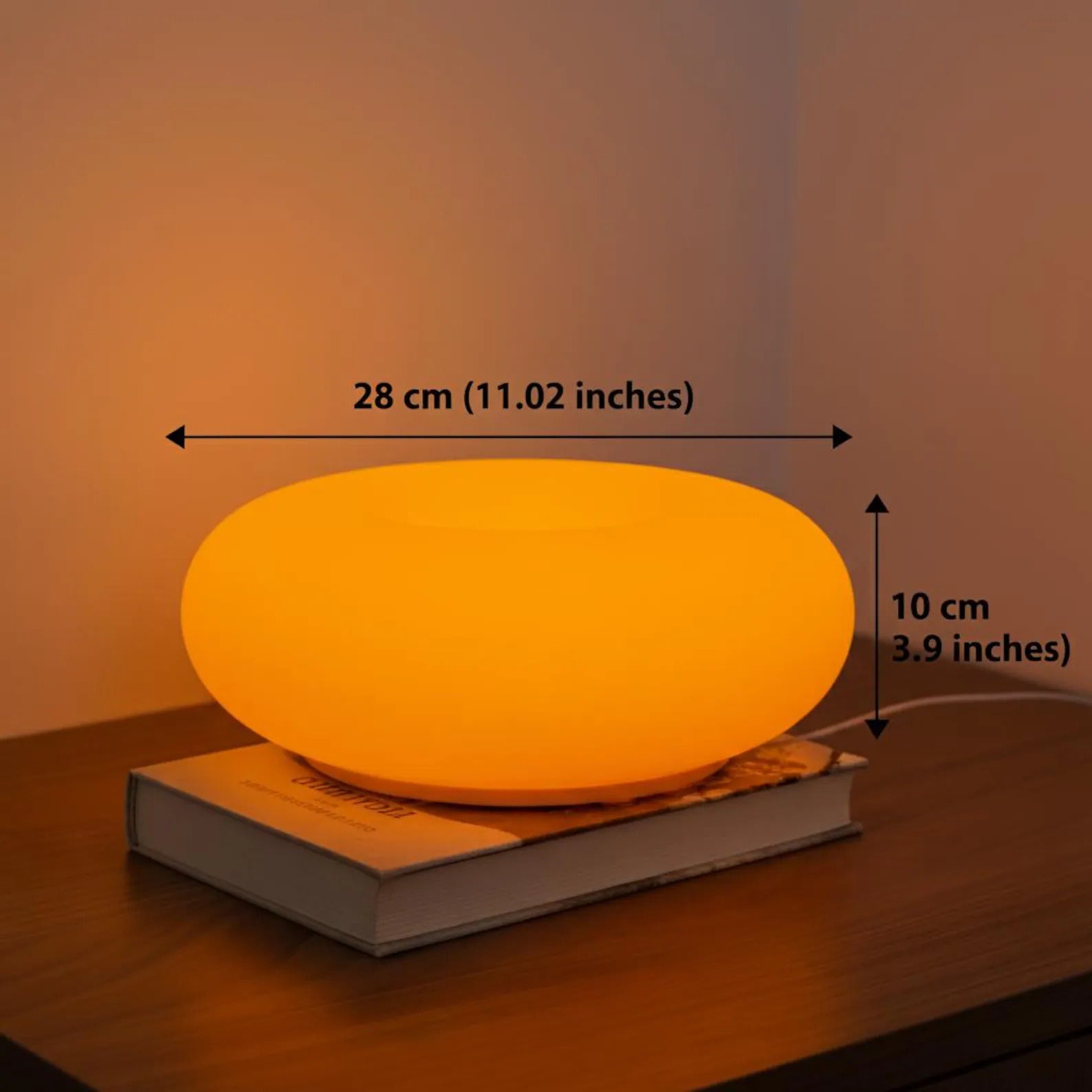 Sleek Modern Donut LED Table Lamp: Dimmable USB-Powered Ring Mood Light