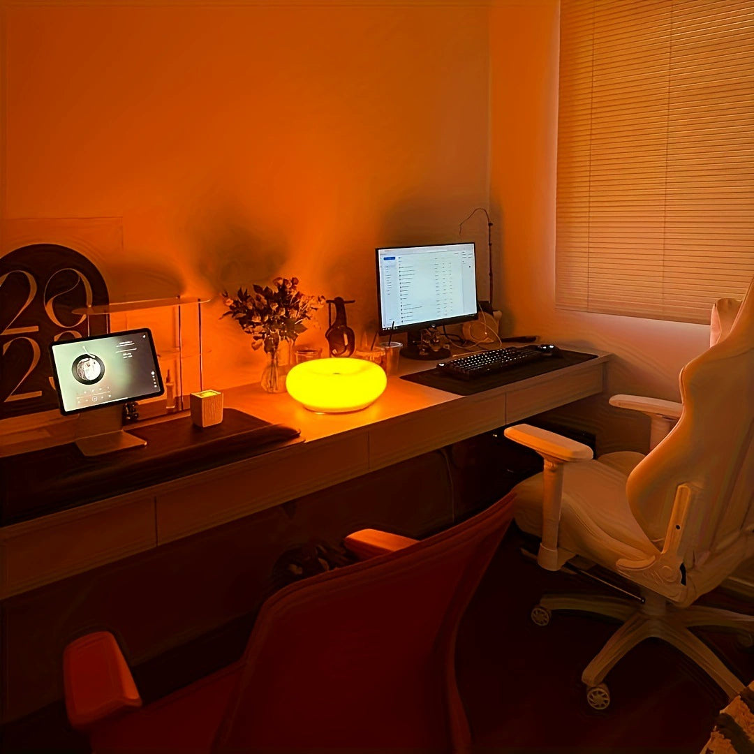 CityLumi "The Halo" | Modernist Donut Art Lamp & Stepless Dimmable Ambient Light