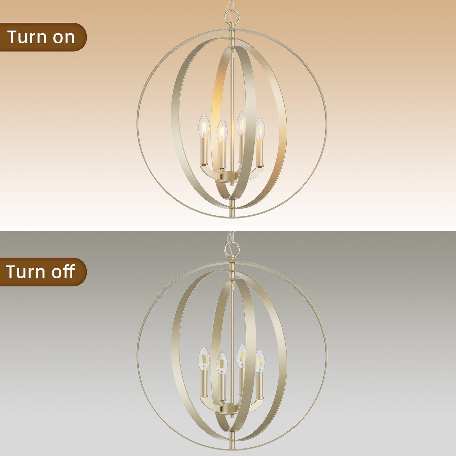 Stunning Industrial Chic Orb Chandelier: Bring Modern Elegance to Your Place