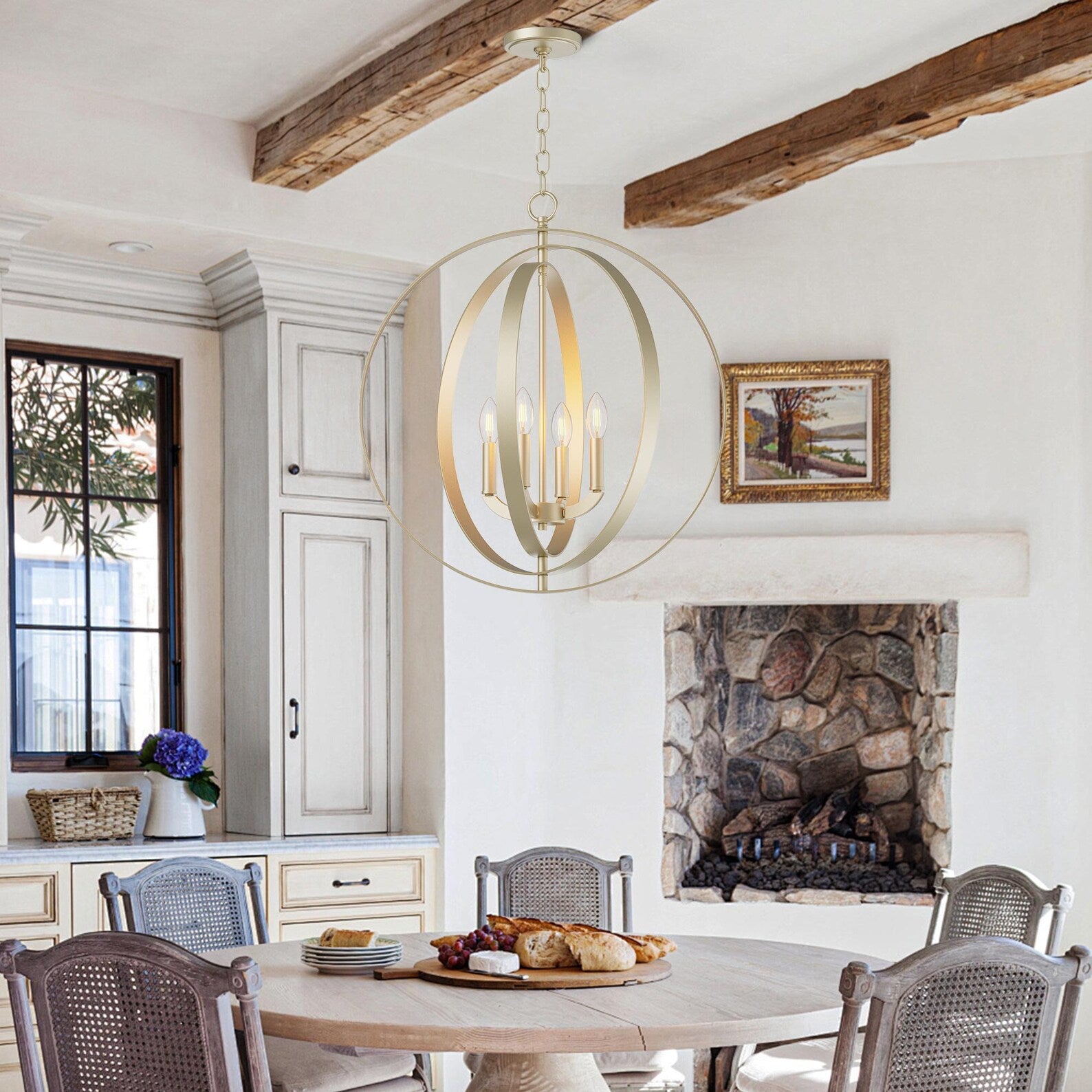 Stunning Industrial Chic Orb Chandelier: Bring Modern Elegance to Your Place