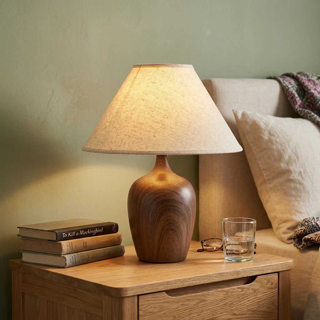 CityLumi Song-Vase Table Lamp | Oriental Minimalist Bedside Light