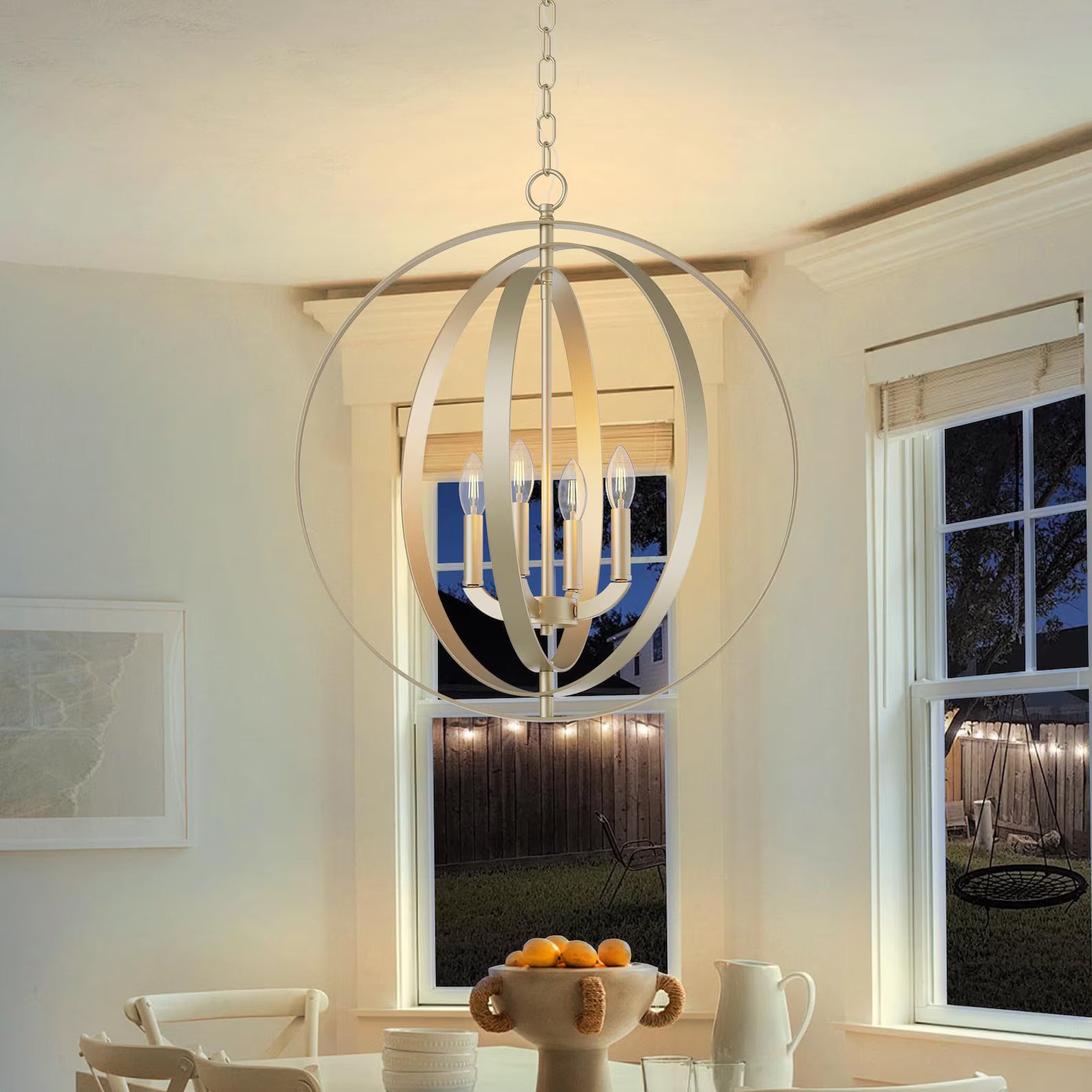 Stunning Industrial Chic Orb Chandelier: Bring Modern Elegance to Your Place