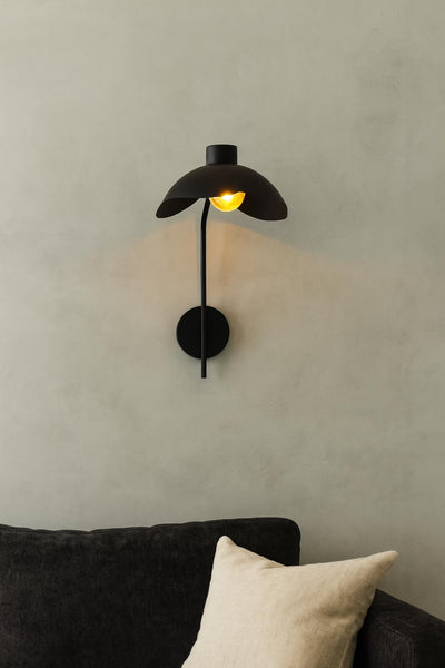 Modern Black Adjustable Wall Sconce: Mid-Century Swing Arm Lamp for Bedroom & Living Room Decor